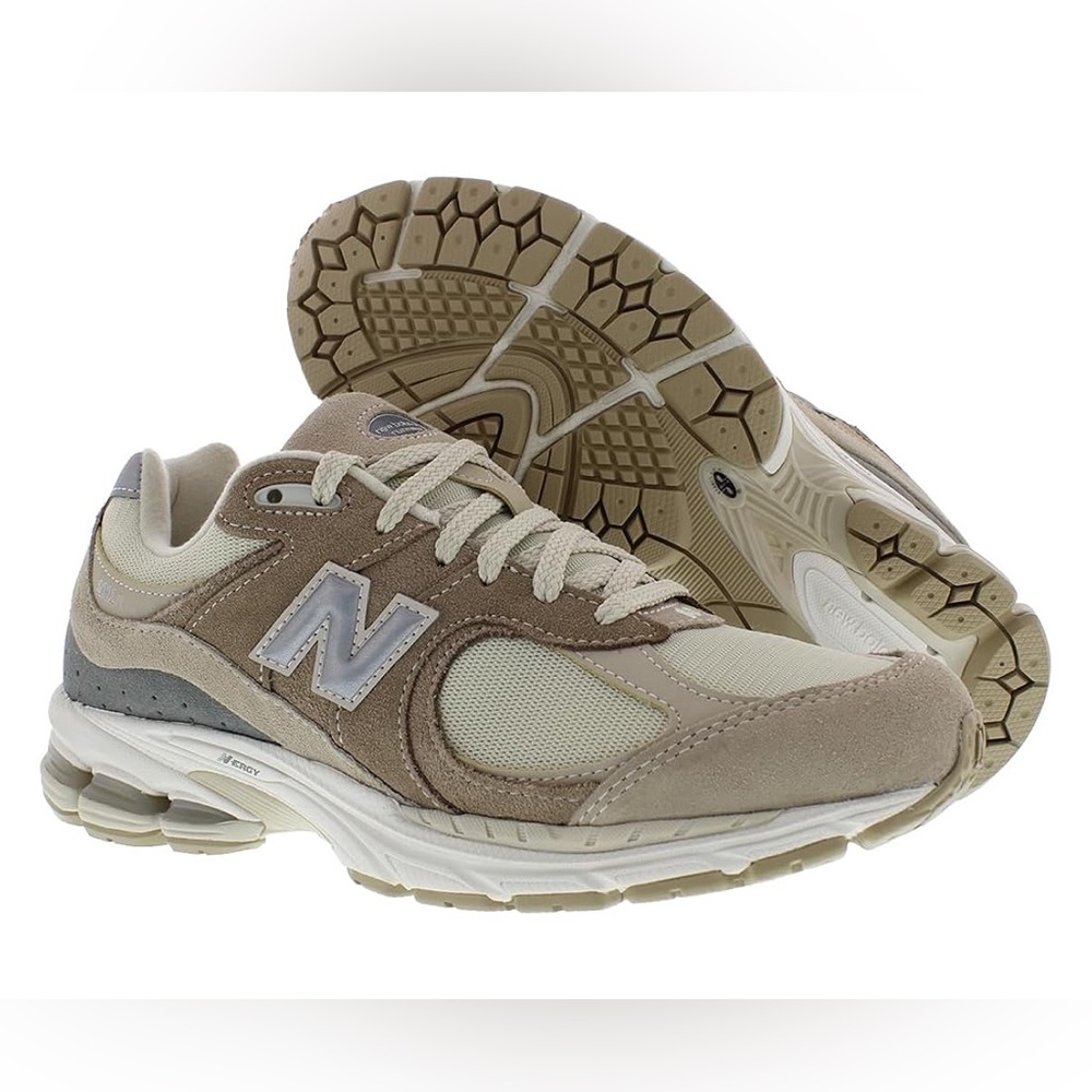 New Balance Beige and Gray Sneakers